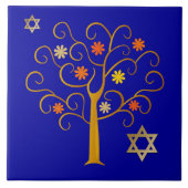 Jüdisches Neujahr | Rosh Hashanah Geschenk Fliese (Vorderseite)