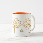 Jüdisches Neujahr | Rosh Hashanah Geschenk Zweifarbige Tasse (VorderseiteRechts)