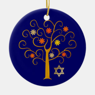 Jüdisches Neujahr   Rosh Hashanah Ornaments Keramikornament