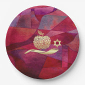 Jüdisches Neujahr | Rosh Hashanah Pappteller (Vorderseite)