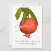 Jüdisches Neujahrsfest Pomegranate Rosh Hashanah Einladung (Rückseite)