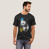 Jüdisches Panda Menorah Niedlich Hanukkah Chanukah T-Shirt (Vorne ganz)