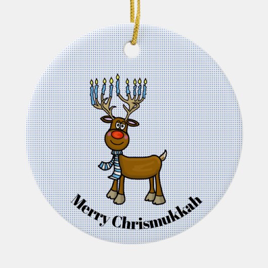 Jüdisches Rudolph Chrismukkah Ornament (Vorne)
