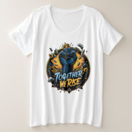 Jüdisches Rundemblem mit eingezäuntem Arm Große Größe T-Shirt