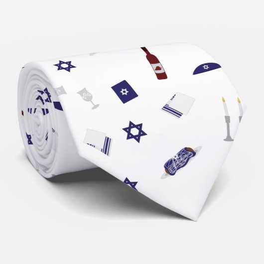 jüdisches Sabbat-Muster Krawatte (Gerollt)