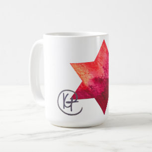 Jüdisches Star Heart of Fire Art Kaffeetasse