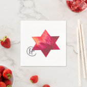 Jüdisches Star Heart of Fire Art Serviette (Beispiel)