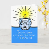 Jüdisches Themed Beileid, Licht für den Weg Karte (Gelbe Blume)