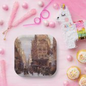 Jüdisches Viertel in Amsterdam (Vintage Stadtumgeb Pappteller (Party)