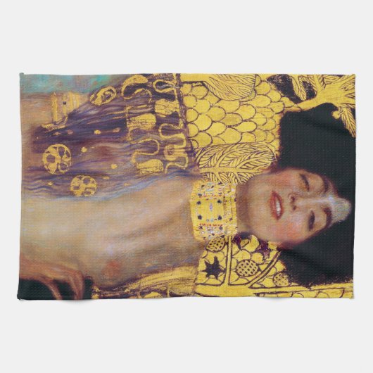 Judith (Dame in Gold), Gustav Klimt Geschirrtuch (Horizontal)