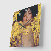 Judith (Dame in Gold), Gustav Klimt Quadratische Wanduhr (Winkel)
