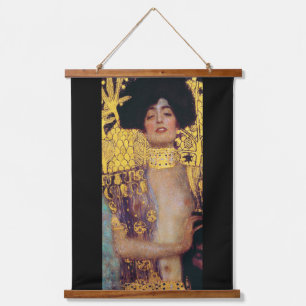 Judith (Dame in Gold), Gustav Klimt Wandteppich Mit Holzrahmen