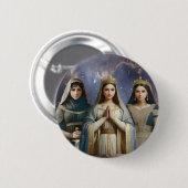 Judith, Esther & Blessed Virgin Mary Button Pin (Vorne & Hinten)