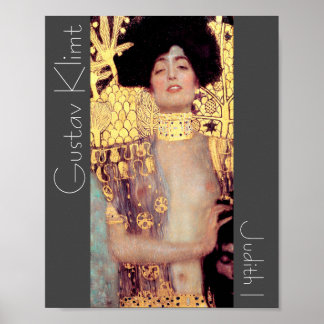 Judith I Holofernes Gustav Klimt Nouveau Poster