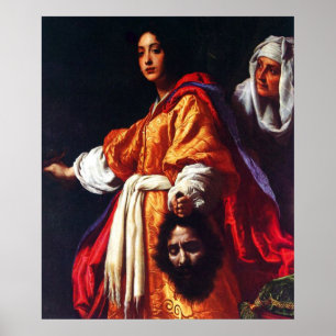Judith mit dem Kopf von Holofernes Poster