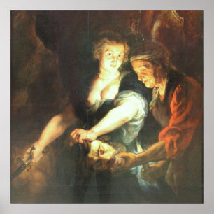 Judith mit dem Leiter von Holofernes Poster