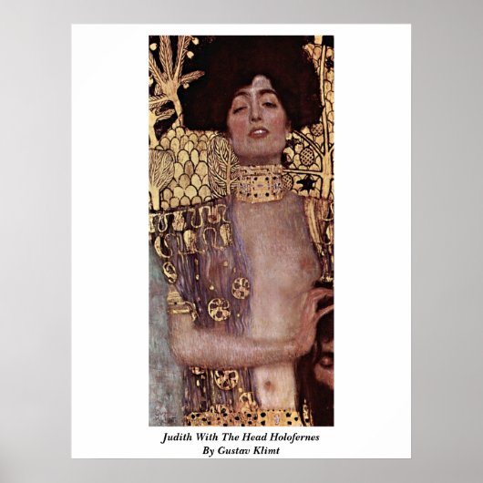 Judith mit Kopf Holofernes von Gustav Klimt Poster (Vorne)