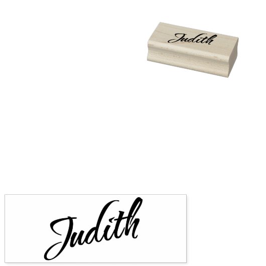 Judith Name Cursive dekorative Skript-Schriftart Gummistempel (Stempel)