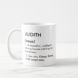 Judith name, Editable name, Custom name Kaffeetasse
