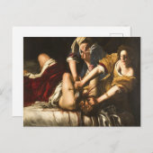 Judith Slaying Holofernes - Artemisia Gentileschi Postkarte (Vorne/Hinten)