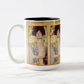 Judith und der Leiter von Holofernes von Gustav Kl Zweifarbige Tasse (Links)