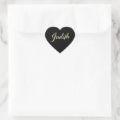 Judith white gold Handwriting Aufkleber Herz (Tasche)