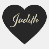 Judith white gold Handwriting Aufkleber Herz (Vorderseite)