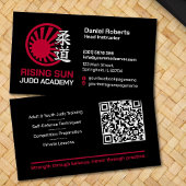Judo academy instructor - Kanji and rising sun Visitenkarte