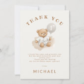 "Judo Bear’s First Belt" – 1st Birthday Dankeskarte (Vorderseite)