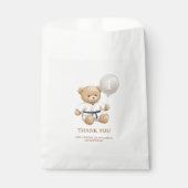 Judo Bear Turns One" – 1st Birthday 【Black-belt】 Geschenktütchen (Vorderseite)