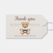 Judo Black Belt Bear Baby Shower Collection Geschenkanhänger (Vorderseite (Horizontal))