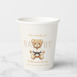 Judo Black Belt Bear Baby Shower Collection Pappbecher
