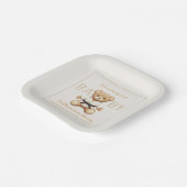 Judo Black Belt Bear Baby Shower Collection  Pappteller (Gewinkelt)