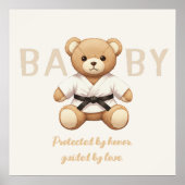 Judo Black Belt Bear Baby Shower Collection Poster (Vorne)