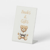 Judo Black Belt Bear Baby Shower Collection Sockelschild (Vorderseite)