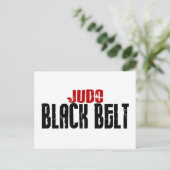 Judo Black Belt Postkarte (Stehend Vorderseite)