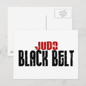 Judo Black Belt Postkarte (Vorne/Hinten)