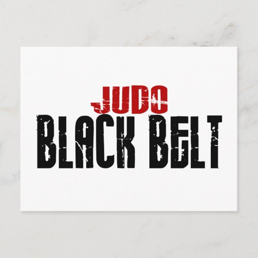 Judo Black Belt Postkarte (Vorderseite)