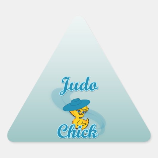 Judo Chick #3 Dreieckiger Aufkleber (Vorderseite)