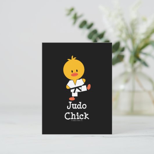 Judo Chick Postcard Postkarte (Stehend Vorderseite)