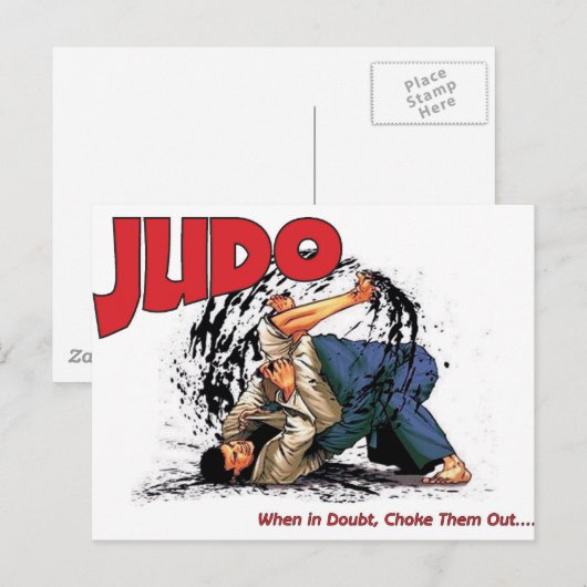 Judo Choke Out Postkarte (Vorne/Hinten)