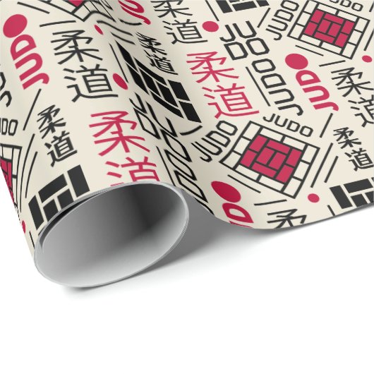 Judo - clean modern geometric pattern geschenkpapier (Rolleneckpunkt)
