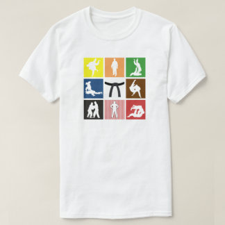 Judo Color Belt Pop Art Judokas Silhouette T-Shirt