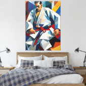 Judo Cubism Canvas Print Leinwanddruck (Insitu (Schlafzimmer))