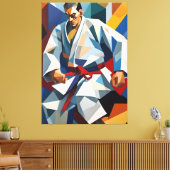 Judo Cubism Canvas Print Leinwanddruck (Insitu (Wohnzimmer))