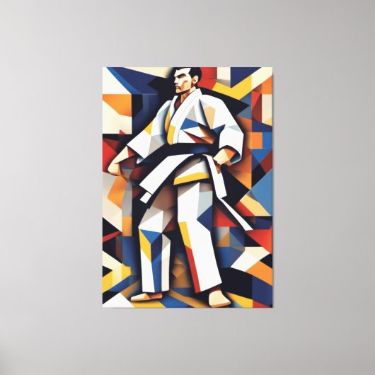 Judo Cubism Canvas Print Leinwanddruck (Vorderseite)