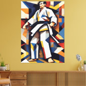 Judo Cubism Canvas Print Leinwanddruck (Insitu (Wohnzimmer))