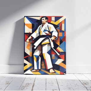 Judo Cubism Canvas Print Leinwanddruck
