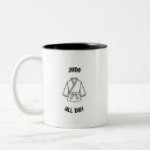 Judo den ganzen Tag Zweifarbige Tasse (Links)
