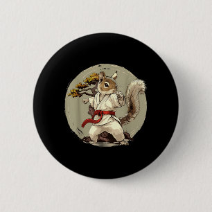 Judo Eichhörnchen Bonsai Baum Kickboxen Taekwondo Button